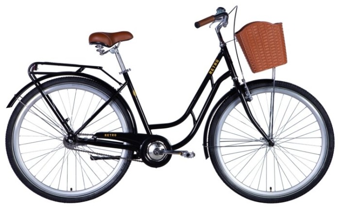 Велосипед 28" Dorozhnik RETRO 2024 (чорний), укр, укр