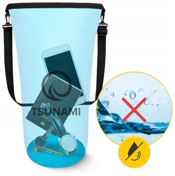 Гермомешок TSUNAMI Dry Pack 20 л водозащитный Sky Blue (P-5905973400022)