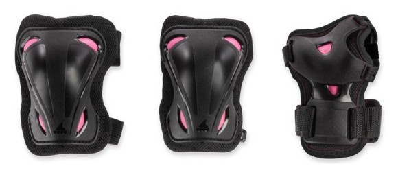 Захисний комплект Rollerblade SKATE GEAR W 3 PACK L Black/Raspberry (069P0500), укр
