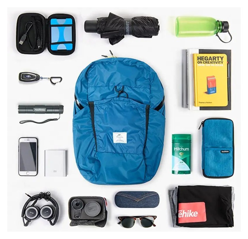 Рюкзак компактний Naturehike Ultralight NH17A017-B 22 л, блакитний