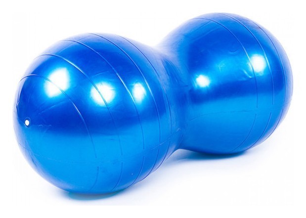 Мяч для фитнеса EasyFit Peanut 45х90 см синий (фитбол орех-арахис)