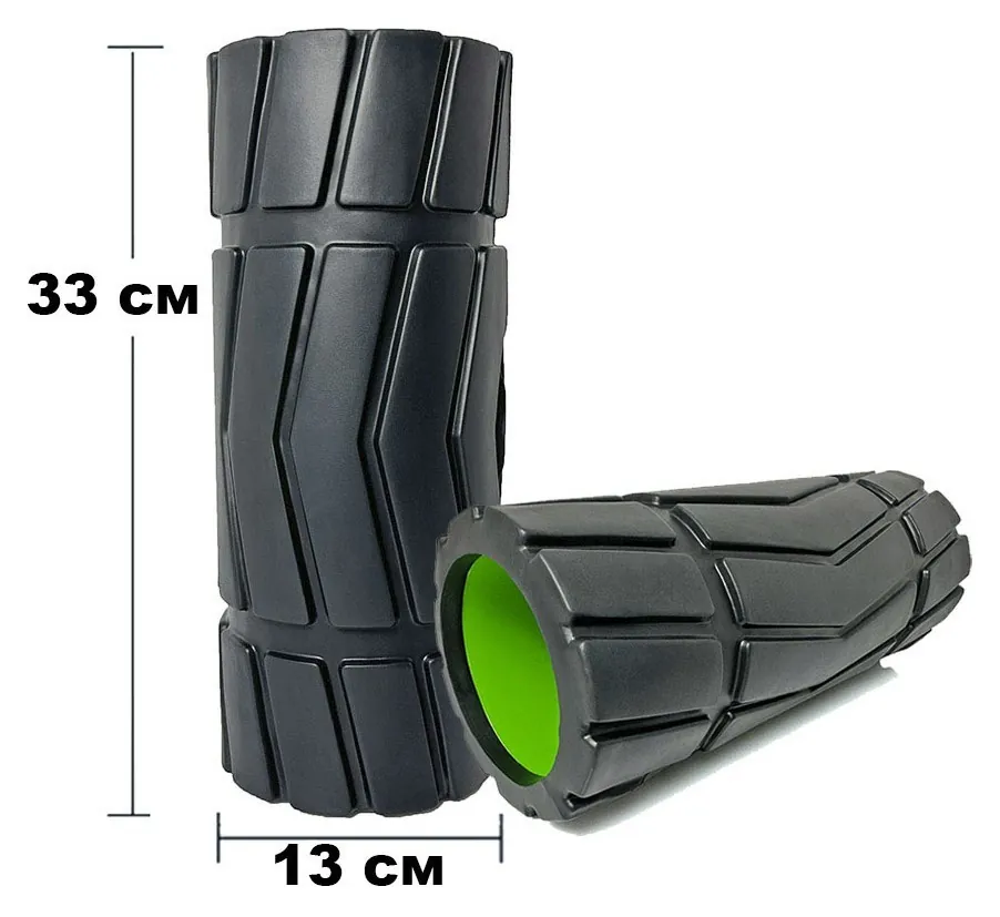 Масажний ролик EasyFit Rover 33 см Чорний (EFIT_EF-3703-Bk)