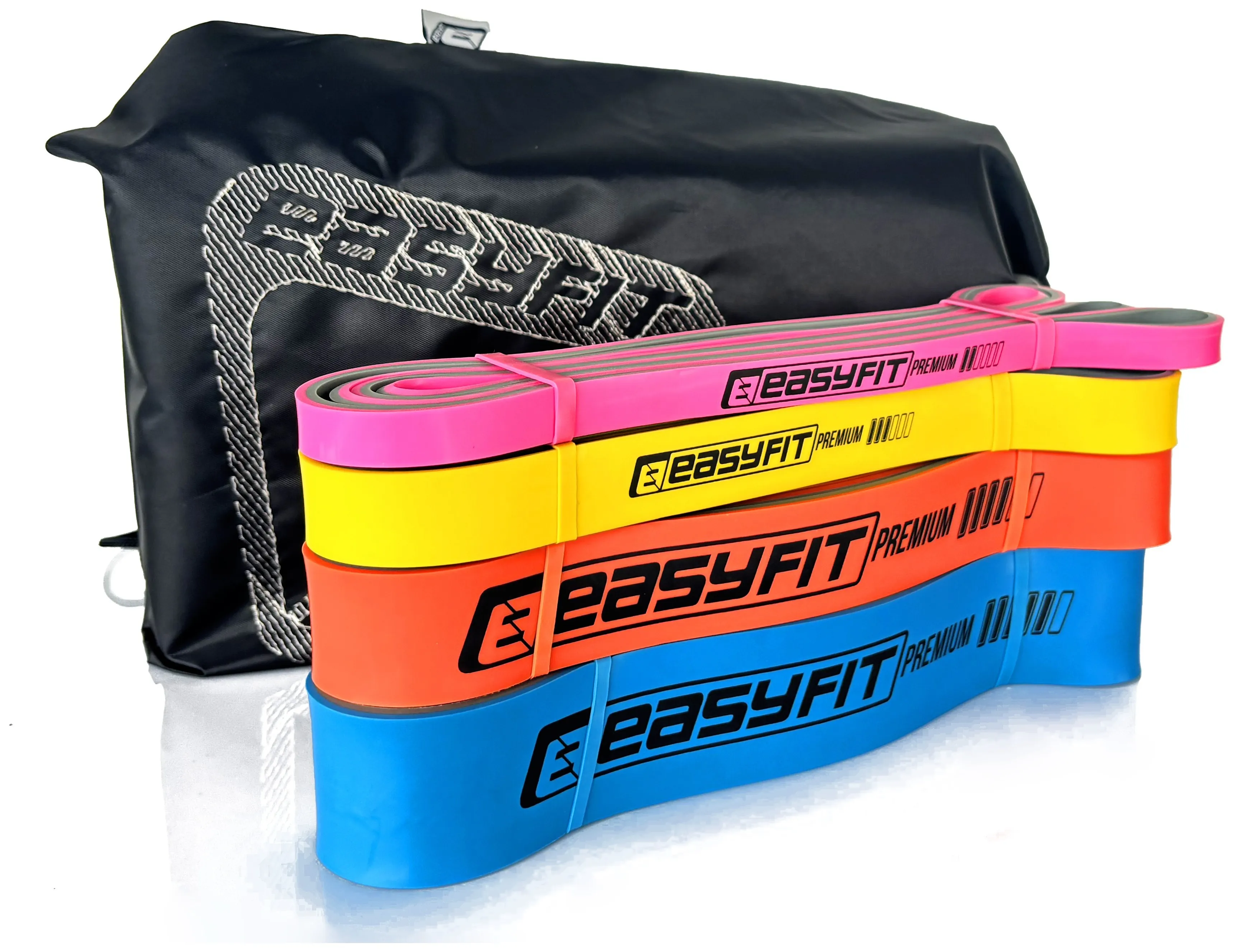 Набір двошарових резинок для підтягування EasyFit Premium 7-63 кг (4 шт) (EFIT_EF-7634s)