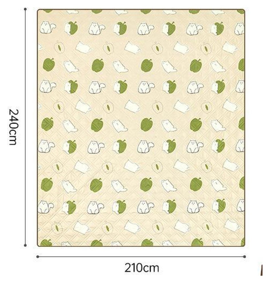 Килимок для пікніка водостійкий Naturehike CNK2350WS010, 210x240 см, бежевий з принтом