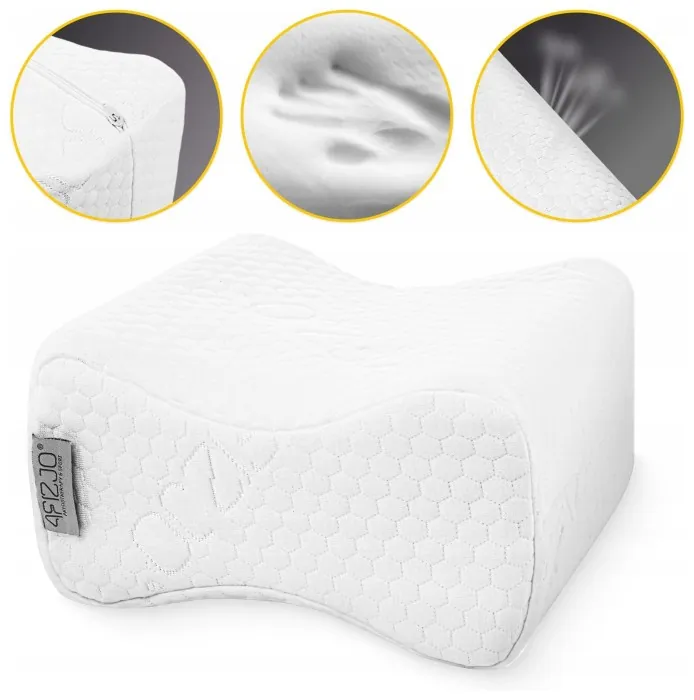 Подушка ортопедична 4FIZJO Support 24 x 21.5 см для для ніг та колін White (P-5907739317056)
