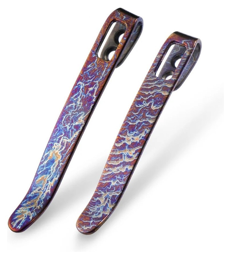 Кліпси кишенькові титанові 2 штуки Civivi без гвинтів T002A, укр, укр