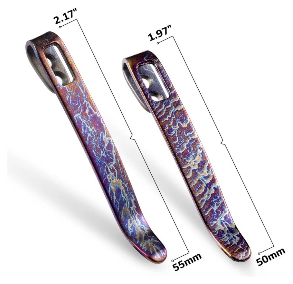 Кліпси кишенькові титанові 2 штуки Civivi без гвинтів T002A