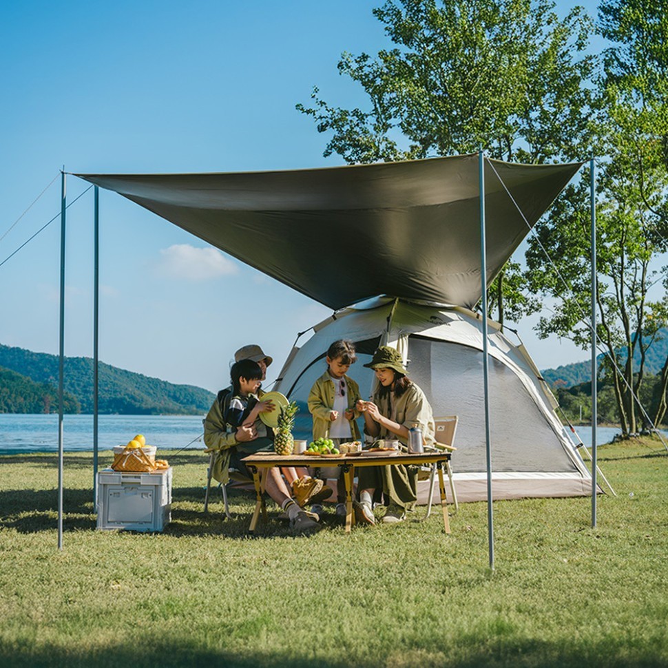 Намет чотиримісний із тентом автоматичний Naturehike Ango CNK2550WS010, коричневий, укр, укр