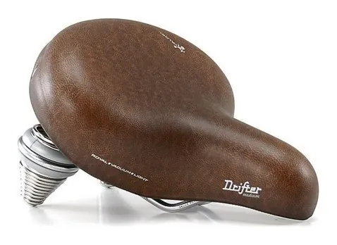 Сідло Selle Royal Premium DRIFTER SMALL, Royalgel, оббивка Kennenback, 251х221мм, 995г, хромовані рейли та пружини, unisex, коричн. (SAD-28-66)