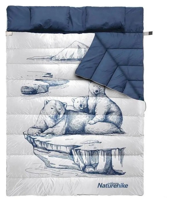 Спальный мешок двухместный Naturehike NH21MSD06, темно-синий