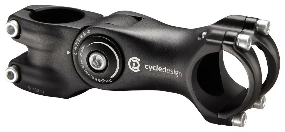 Винос руля для велосипеда Cycledesign 1 1/8″ 0-60° 105мм Black (CDHS0003) (Чорний)