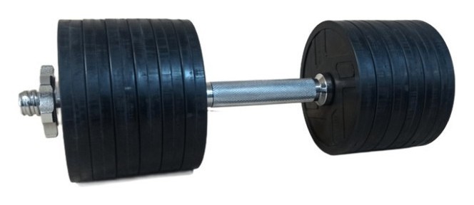 Розпродаж! Обгумована гантель 16 кг (гриф 42 см + 12х1.25 диски), укр, укр