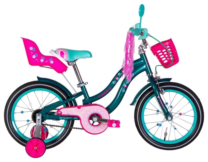 Велосипед 16" Formula FLOWER PREMIUM 2022 (темно-зелений), укр, укр