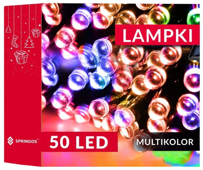 Гирлянда на батарейках Springos 5 м 50 LED 8 режимов CL4107 Mix