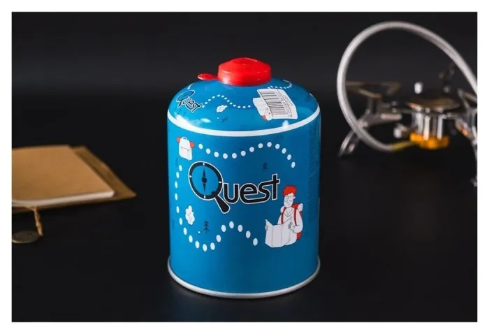 Газовый баллон резьбовой бутановый Quest, 450гр