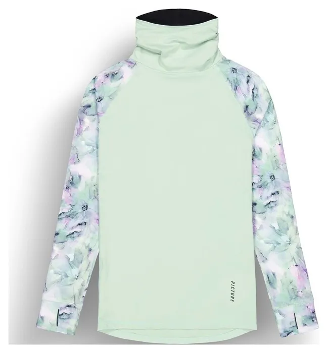 Picture Organic реглан флісовий Pagaya High W blurry water print-silt green L