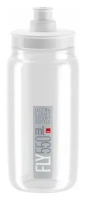 Фляга Elite Fly прозрачная с серым лого 550 ml