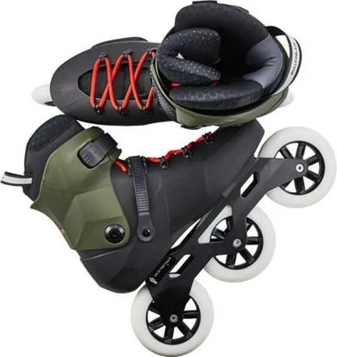 Роликовые коньки для взрослых Rollerblade TWISTER EDGE 3WD 36.5 (5US) 230мм Black/army green (07847300 8E6)