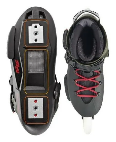 Роликовые коньки для взрослых Rollerblade TWISTER EDGE 3WD 36.5 (5US) 230мм Black/army green (07847300 8E6)