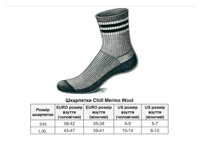 Носки TLD CHILL MERINO WOOL SOCKS; MONO [BLACK] S/M