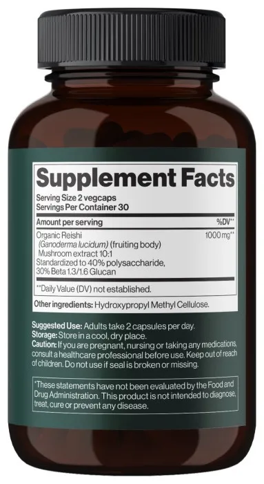Reishi Mushroom 1000 mg - 60 vegcaps