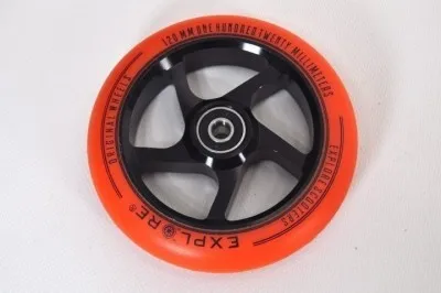 Колесо для трюкового самокату Explore 120 дюраль abec-9 червоний