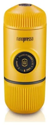 Портативна еспресо-кавоварка Wacaco Nanopresso жовта, механічна, для меленої кави