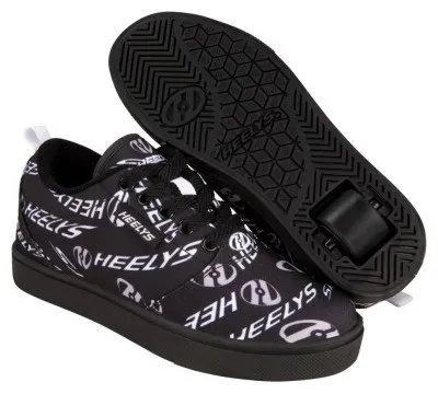 Роликовые кроссовки Heelys Pro 20 Prints HE101139 Black White Grey Swirl Logo Black White Grey Swirl Logo