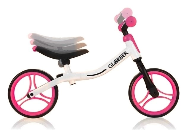 Біговел GLOBBER GO BIKE, білий-рожевий